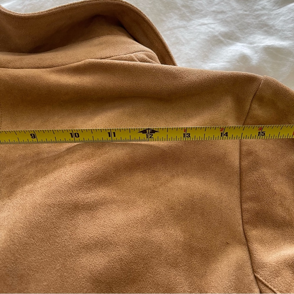 Petite Faux-Suede Moto‎ Camel Jacket - Picture 8 of 16